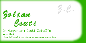 zoltan csuti business card